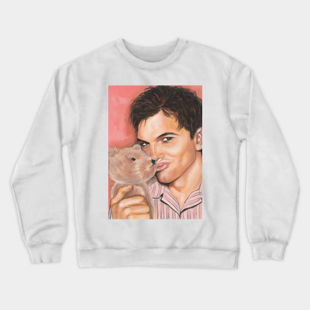 Ashton Kutcher Crewneck Sweatshirt by Svetlana Pelin